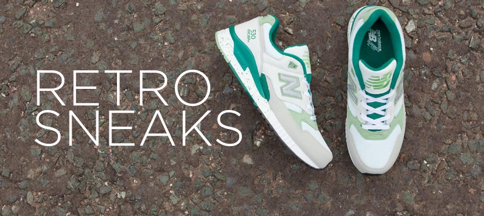 mens new balance trainers in white and green at schuh >>