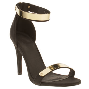 womens schuh black & gold grind my gears high heels womens schuh black & gold grind my gears high heels