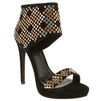 womens schuh black & gold disco diva high heels womens schuh black & gold disco diva high heels