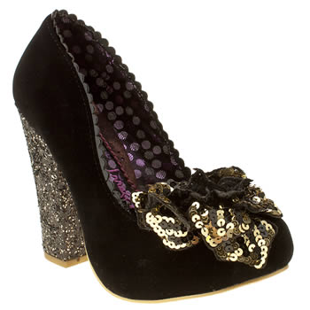 womens irregular choice black lola antique rose court high heels womens irregular choice black lola antique rose court high heels
