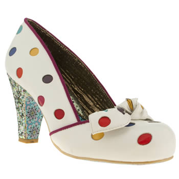 womens irregular choice white & red spot the dot high heels womens irregular choice white & red spot the dot high heels