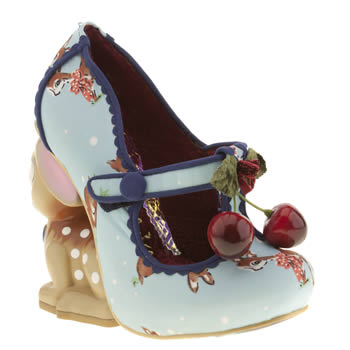 womens irregular choice pl blue & red cherry deer court high heels womens irregular choice pl blue & red cherry deer court high heels