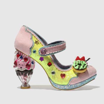 IRREGULAR CHOICE YELLOW & PINK ICE & A SLICE HIGH HEELS IRREGULAR CHOICE YELLOW & PINK ICE & A SLICE HIGH HEELS