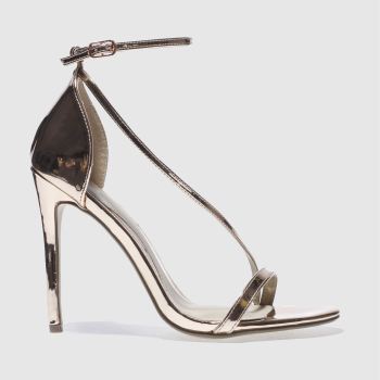 MISSGUIDED ROSE GOLD ASYMMETRIC STRAPPY HIGH HEELS MISSGUIDED ROSE GOLD ASYMMETRIC STRAPPY HIGH HEELS