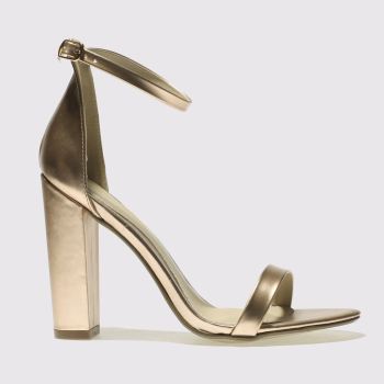 MISSGUIDED ROSE GOLD BLOCK HEEL ANKLE STRAP HIGH HEELS MISSGUIDED ROSE GOLD BLOCK HEEL ANKLE STRAP HIGH HEELS