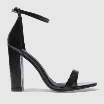 MISSGUIDED BLACK BLOCK HEEL ANKLE STRAP HIGH HEELS MISSGUIDED BLACK BLOCK HEEL ANKLE STRAP HIGH HEELS
