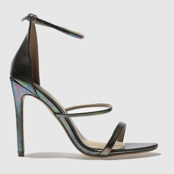 MISSGUIDED GREEN 3 STRAP METALLIC SNAKE HIGH HEELS MISSGUIDED GREEN 3 STRAP METALLIC SNAKE HIGH HEELS