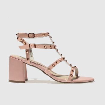 MISSGUIDED PALE PINK STUDDED GLADIATOR HIGH HEELS MISSGUIDED PALE PINK STUDDED GLADIATOR HIGH HEELS