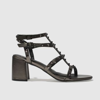 MISSGUIDED PEWTER STUDDED GLADIATOR HIGH HEELS MISSGUIDED PEWTER STUDDED GLADIATOR HIGH HEELS