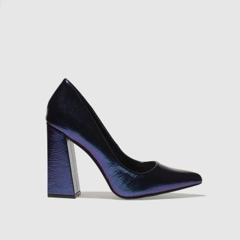 MISSGUIDED BLUE FLARED POINT HEEL HIGH HEELS MISSGUIDED BLUE FLARED POINT HEEL HIGH HEELS