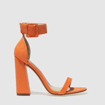 MISSGUIDED ORANGE 2 STRAP BLOCK HEEL HIGH HEELS MISSGUIDED ORANGE 2 STRAP BLOCK HEEL HIGH HEELS