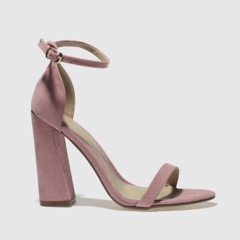 MISSGUIDED PINK FLARED BARELY THERE HIGH HEELS MISSGUIDED PINK FLARED BARELY THERE HIGH HEELS