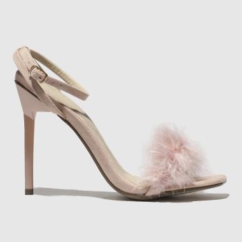 MISSGUIDED PALE PINK SHINY BARELY THERE FEATHER HIGH HEELS MISSGUIDED PALE PINK SHINY BARELY THERE FEATHER HIGH HEELS