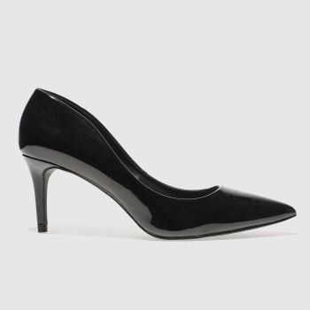 SCHUH BLACK FLUTTER LOW HEELS SCHUH BLACK FLUTTER LOW HEELS
