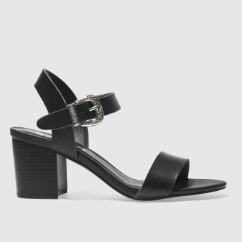 SCHUH BLACK HOTLINE LOW HEELS SCHUH BLACK HOTLINE LOW HEELS