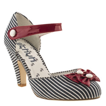 womens schuh navy & white tap dance low heels womens schuh navy & white tap dance low heels