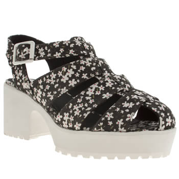 womens schuh black & white mello jello low heels womens schuh black & white mello jello low heels