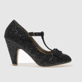 SCHUH BLACK JITTERBUG LOW HEELS SCHUH BLACK JITTERBUG LOW HEELS