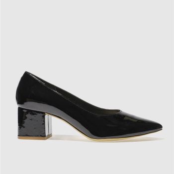 SCHUH BLACK SHIMMY LOW HEELS SCHUH BLACK SHIMMY LOW HEELS