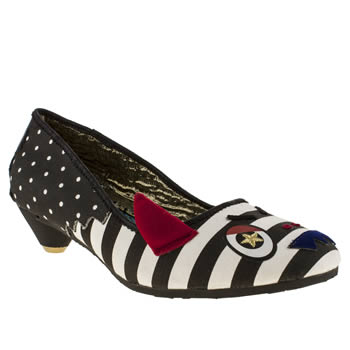 womens irregular choice black & white fangtastic court low heels womens irregular choice black & white fangtastic court low heels