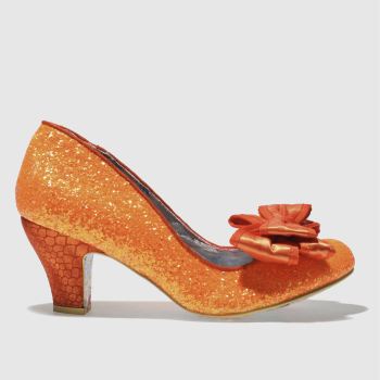 IRREGULAR CHOICE ORANGE BANJOE GLITTER LOW HEELS IRREGULAR CHOICE ORANGE BANJOE GLITTER LOW HEELS