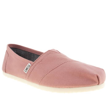 womens toms pale pink classic slip flat shoes womens toms pale pink classic slip flat shoes
