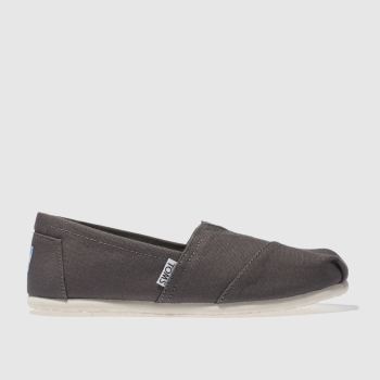 TOMS GREY CLASSIC SLIP FLAT SHOES TOMS GREY CLASSIC SLIP FLAT SHOES
