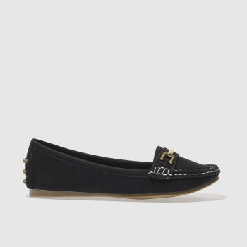 SCHUH BLACK SPEED BOAT FLAT SHOES SCHUH BLACK SPEED BOAT FLAT SHOES