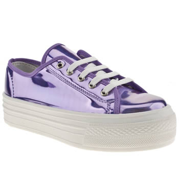 womens schuh lilac creep platform lo metallic flat shoes womens schuh lilac creep platform lo metallic flat shoes