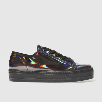 SCHUH BLACK CREEP PLATFORM METALLIC II FLAT SHOES SCHUH BLACK CREEP PLATFORM METALLIC II FLAT SHOES