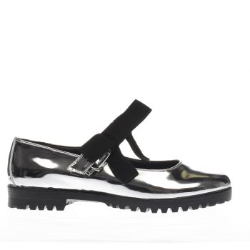 SCHUH SILVER WILD FLOWER FLAT SHOES SCHUH SILVER WILD FLOWER FLAT SHOES
