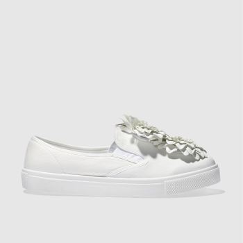 SCHUH WHITE AWESOME FLOWERS FLAT SHOES SCHUH WHITE AWESOME FLOWERS FLAT SHOES