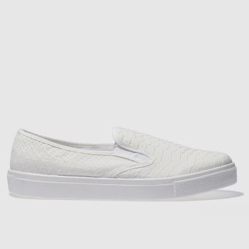 SCHUH WHITE AWESOME SNAKE FLAT SHOES SCHUH WHITE AWESOME SNAKE FLAT SHOES