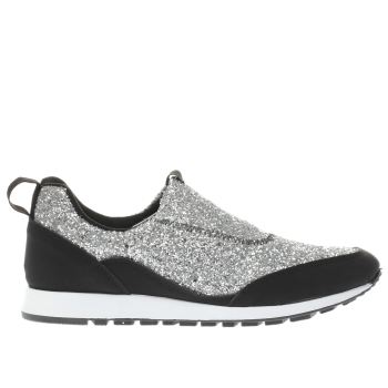 SCHUH SILVER & BLACK AFICIONADO FLAT SHOES SCHUH SILVER & BLACK AFICIONADO FLAT SHOES