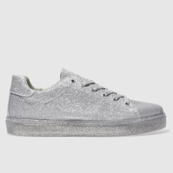 SCHUH SILVER GLITZ TRAINERS SCHUH SILVER GLITZ TRAINERS