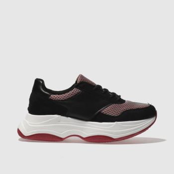 SCHUH BLACK & RED FREAKY TRAINERS SCHUH BLACK & RED FREAKY TRAINERS