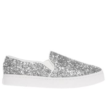 SCHUH SILVER DISCOTHEQUE FLAT SHOES SCHUH SILVER DISCOTHEQUE FLAT SHOES