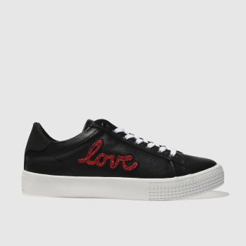 SCHUH BLACK & RED LOVING LIFE FLAT SHOES SCHUH BLACK & RED LOVING LIFE FLAT SHOES