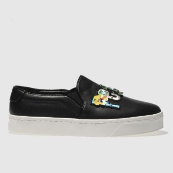 SCHUH BLACK & WHITE PEACE AND LOVE FLAT SHOES SCHUH BLACK & WHITE PEACE AND LOVE FLAT SHOES