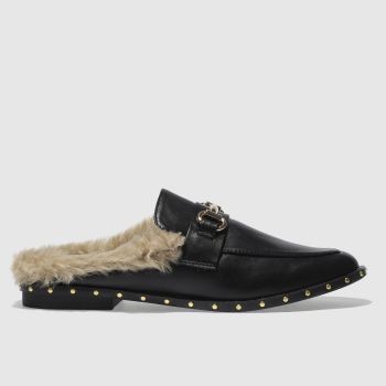 SCHUH BLACK SWANKY FLAT SHOES SCHUH BLACK SWANKY FLAT SHOES