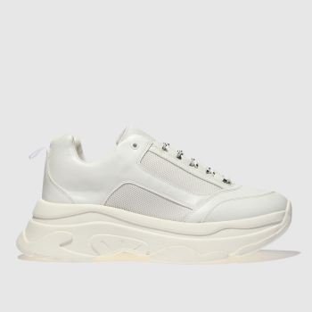 SCHUH WHITE HIGH KEY TRAINERS SCHUH WHITE HIGH KEY TRAINERS