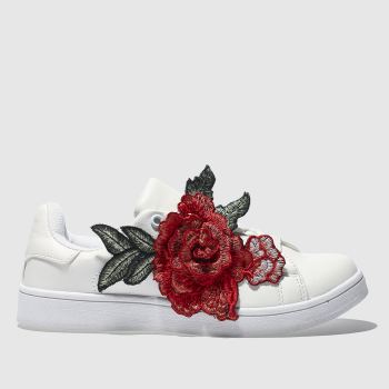 SCHUH WHITE DAMASK TRAINERS SCHUH WHITE DAMASK TRAINERS