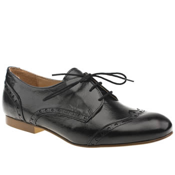 womens schuh black mel lace brogue flat shoes womens schuh black mel lace brogue flat shoes