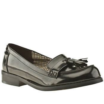 womens schuh black seth tassel loafer flat shoes womens schuh black seth tassel loafer flat shoes