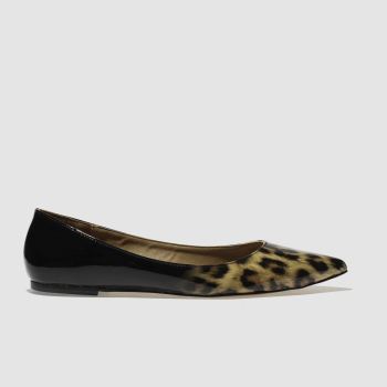 SCHUH BLACK & BROWN ELUSIVE FLAT SHOES SCHUH BLACK & BROWN ELUSIVE FLAT SHOES