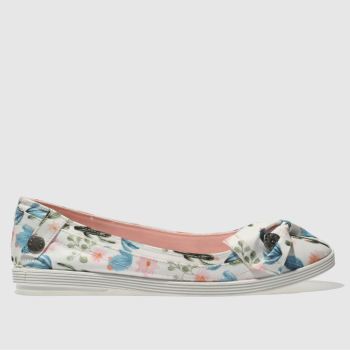 BLOWFISH WHITE & PINK GIMLET FLAT SHOES BLOWFISH WHITE & PINK GIMLET FLAT SHOES