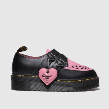 dr martens black & pink lazy oaf buckle creeper lo flat shoes dr martens black & pink lazy oaf buckle creeper lo flat shoes