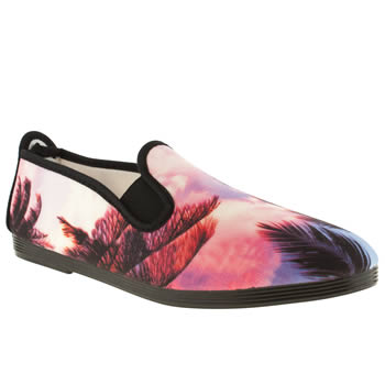 womens flossy white & pink plimsoll sunset flat shoes womens flossy white & pink plimsoll sunset flat shoes