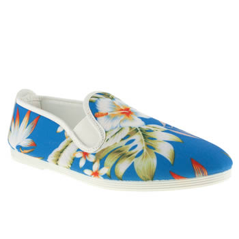 womens flossy white & blue plimsoll flower flat shoes womens flossy white & blue plimsoll flower flat shoes