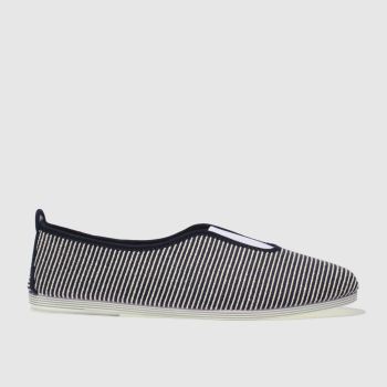 FLOSSY NAVY & WHITE CALIFA FLAT SHOES FLOSSY NAVY & WHITE CALIFA FLAT SHOES